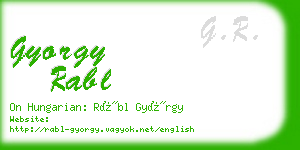 gyorgy rabl business card